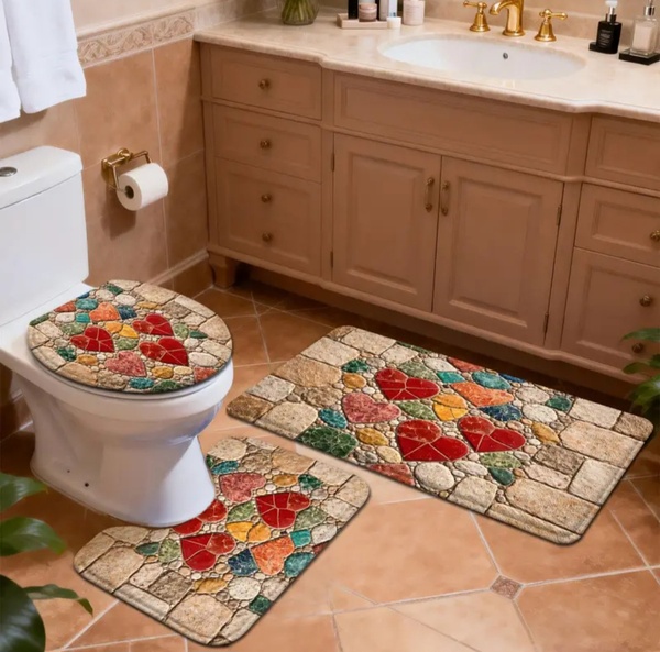 3pc Memory Foam Toilet Sets