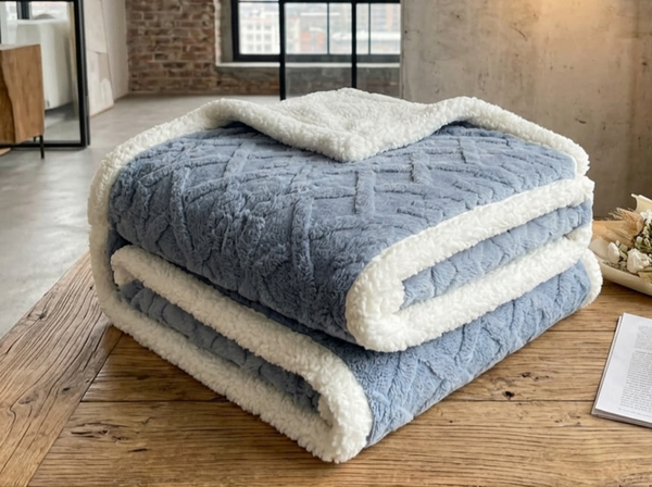Geometric Sherpa Fleece Blankets