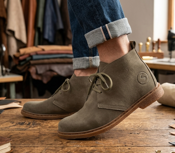 Mens Safari Leather Vellies