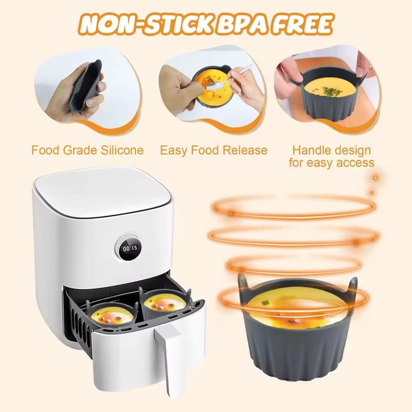 3PC SILICON EGG CUP