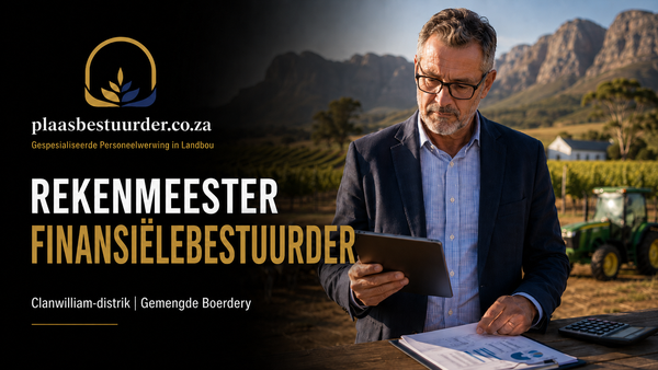Senior Rekenmeester/Finansiëlebestuurder - Clanwilliam-distrik, Wes-Kaap picture