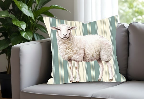 Sheep on french stripes