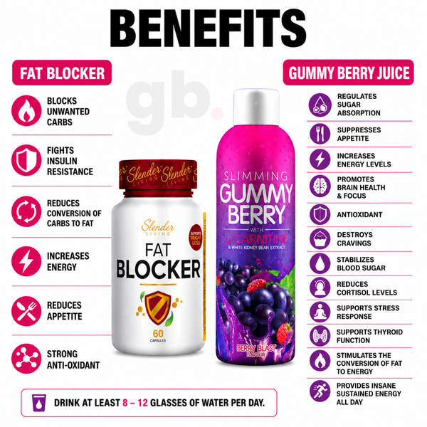 Benefits Gummy Berry Juice Fat Blocker Combo