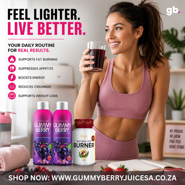Lifestyle Photo: Gummy Berry Juice Extra Strong Fat Burning Combo