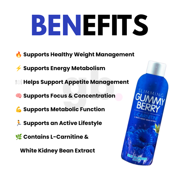 BENEFITS ORIGINAL GUMMY BERRY JUICE BLUE RASPBERRY 250ML