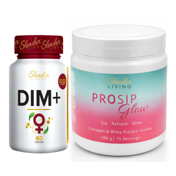 Beauty Combo Slender Living Dim & Prosip Glow Protein water collagen