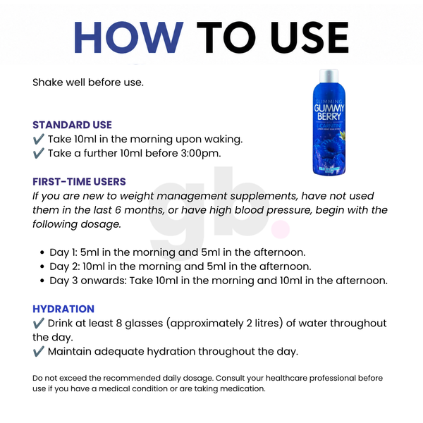 HOW TO USE: ORIGINAL GUMMY BERRY JUICE BLUE RASPBERRY 250ML