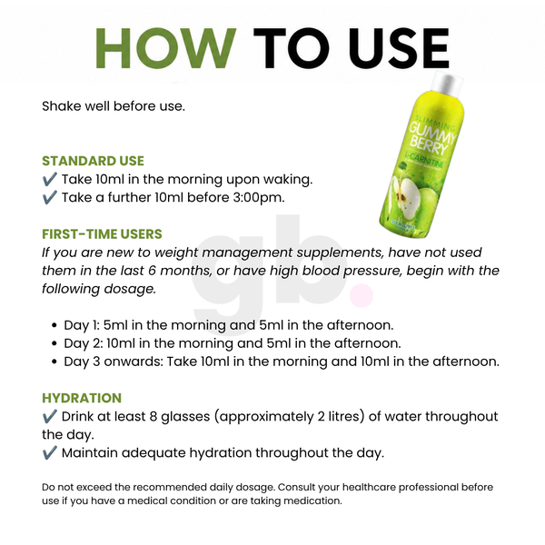 HOW TO USE: ORIGINAL GUMMY BERRY JUICE SOUR APPLE 250ML