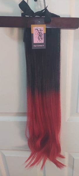 Ombre Black Fire Red ends