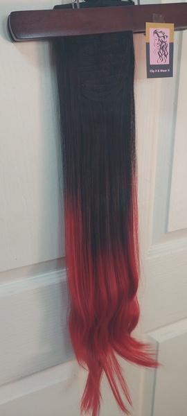 Ombre Black Fire Red ends