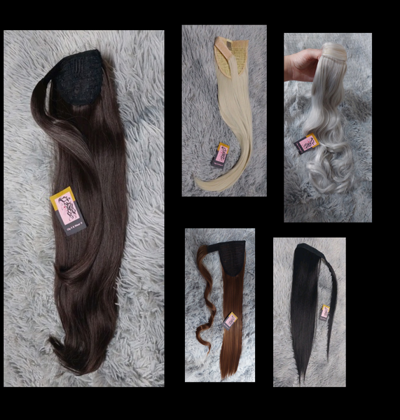 Velcro Wrap Ponytails High Quality  Premium Fiber Hair picture