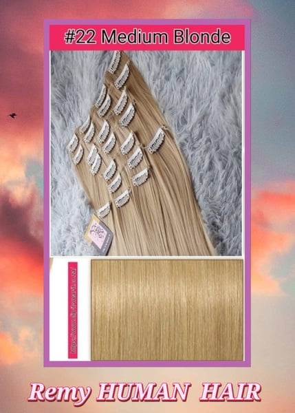 50cm(20inch) Length Human Hair Colour 10PC CLIP IN SETS BEST QUALITY(Double Drawn)