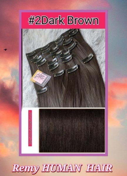 60cm(24inch) Length Human Hair Colour 10PC CLIP IN SET BEST QUALITY (Double drawn)