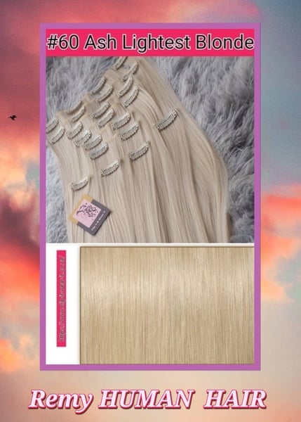 30cm (12inch) Length Human Hair Colour 10PC CLIP IN SETS BEST QUALITY(Double Drawn)