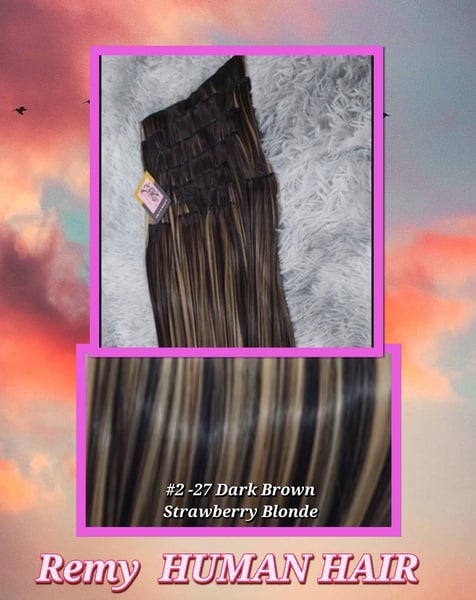 30cm (12inch) Length Human Hair Colour 10PC CLIP IN SETS BEST QUALITY(Double Drawn)
