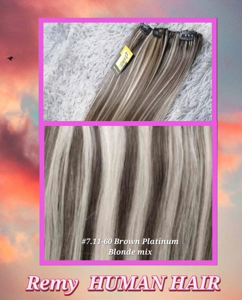 35cm (14inch) Length Human Hair Colour 10PC CLIP IN SETS BEST QUALITY(Double Drawn)