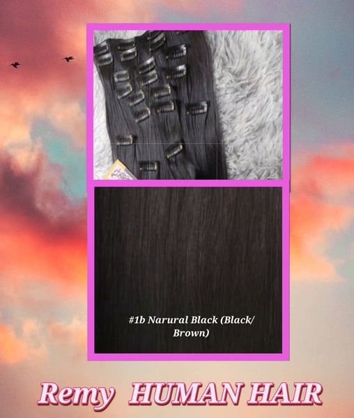 30cm (12inch) Length Human Hair Colour 10PC CLIP IN SETS BEST QUALITY(Double Drawn)