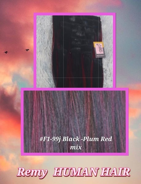 45cm(18inch) Length Human Hair Colour 10PC CLIP IN SETS BEST QUALITY(Double Drawn)