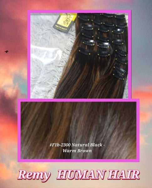 40cm(16inch) Length Human Hair Colour 10PC CLIP IN SETS BEST QUALITY(Double Drawn)