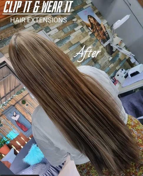 How beautiful she is Wearing our High Quality Premium Fiber Hair Extensions
