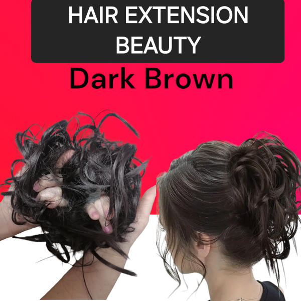 Dark Brown Quality HeatStyle Fiber Hair Messy Bun