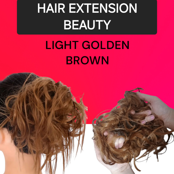 Light Chestnut Brown Quality HeatStyle Fiber Hair Messy Bun