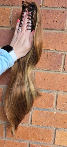 Golden Brown - Dark Blonde Claw Clip Ponytail (Click on image to view more INFO)