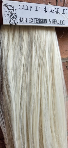 Platinum White Blonde 10pc CLIP in set (Click on image to view More INFO)