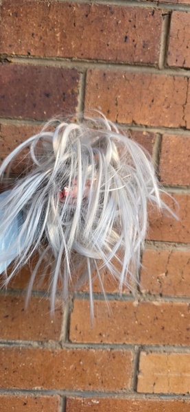 Silver Pearl Grey Scrunchie Messy Bun(Click on image to view more INFO)