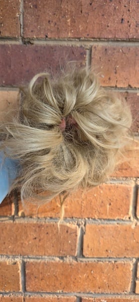 Dark Ash Blonde Scrunchie Messy Bun(Click on image to view more INFO)