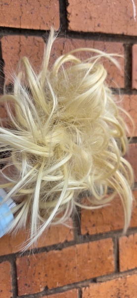 Bleach Blonde (yellow tone)  Scrunchie Messy Bun Click on image to view more INFO