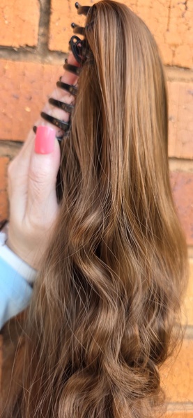 Chestnut Brown Claw Clip Ponytail (Click on image to view more INFO)