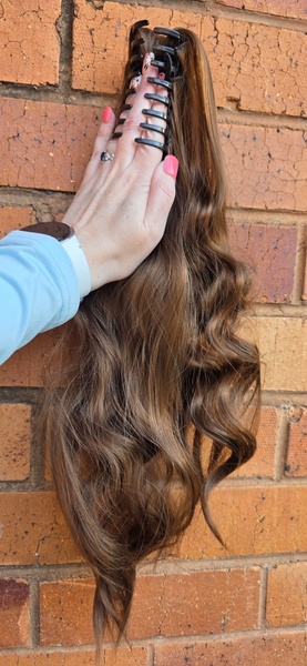 Chestnut Brown Claw Clip Ponytail (Click on image to view more INFO)