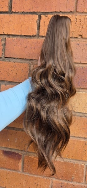 Chestnut Brown Claw Clip Ponytail (Click on image to view more INFO)