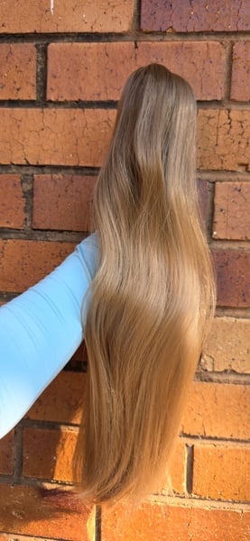 Ombre Light Brown to Strawberry Blonde Claw Clip Ponytail (Click on image to view more INFO)