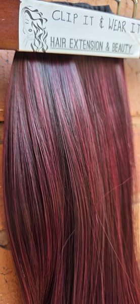 Wine Red - Black mix 10pc CLIP in set (Click on image to view more INFO)