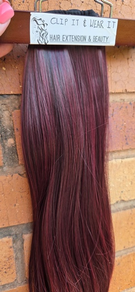 Wine Red - Black mix 10pc CLIP in set (Click on image to view more INFO)