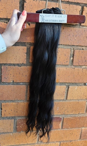 Black 10pc Clip in Set High Quality Premium Fiber(Click on image to view more INFO)