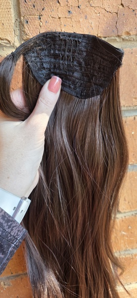 Chocolate Brown Velcro Wrap Ponytail (Click on image to view more INFO)