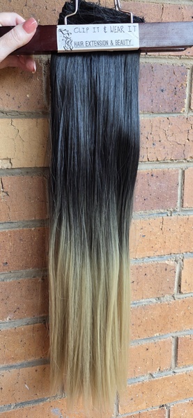 Ombre Black to Dark Blonde 10pc CLIP in set (Click on image to view more INFO)