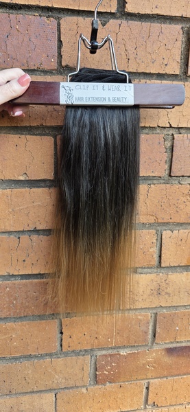 Ombre Black to Strawberry Blonde 10pc Clip in Set (Click on image to view more INFO)