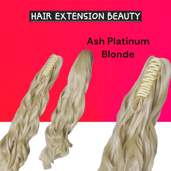 Ash Blonde  Platinum mix Wavey Claw Clip (Click on image for more info)