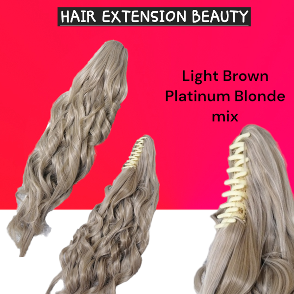 Light Brown & Platinum Blonde mix  Wavey Claw Clip (Click on image for more info & Pictures)