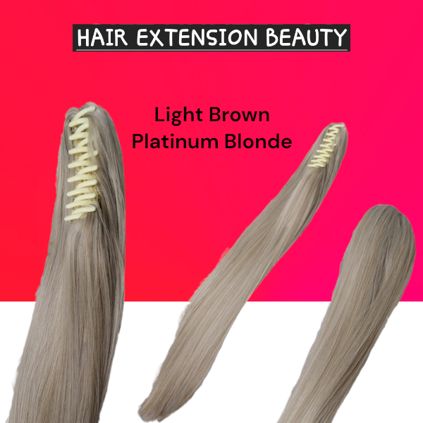 Light Brown & Platinum Blonde mix Straight Claw Clip (Click on image for more info & Pictures)