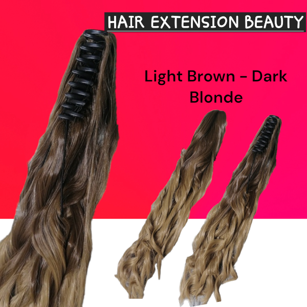 Ombre Light Brown to Dark Blonde Wavey Claw Clip (Click on image for more info)