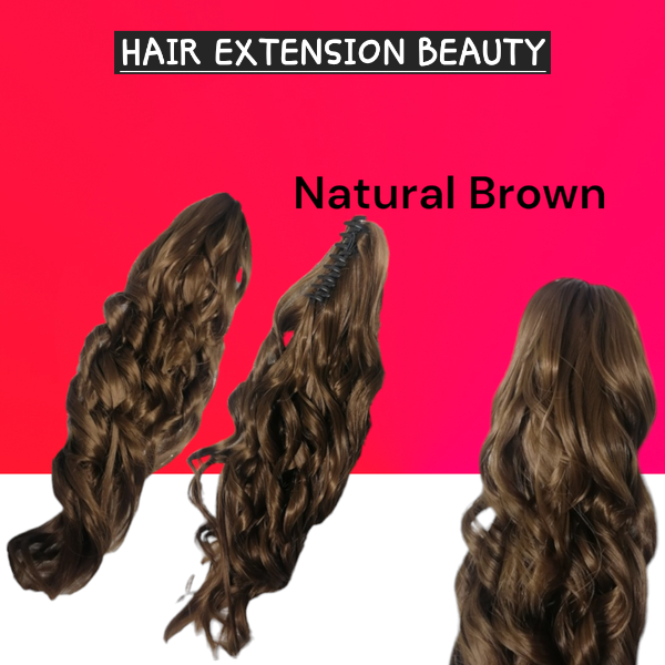 Natural Brown Wavey Claw Clip (Click on image for more info & Pictures)