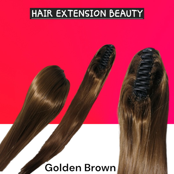 Golden Brown Straight Claw Clip (Click on image for more info & Pictures)