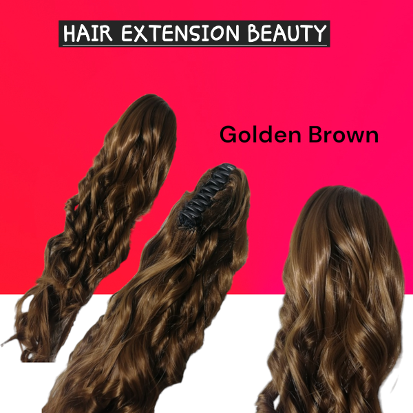 Golden Brown Wavey Claw Clip (Click on image for more info & Pictures)