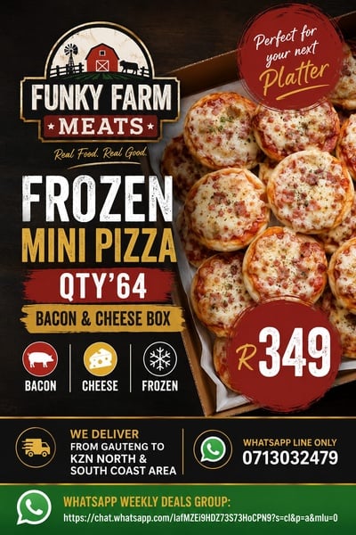 Mini Pizza's Bacon & Cheese