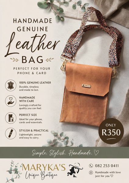 Leather hanbag (cell and card)